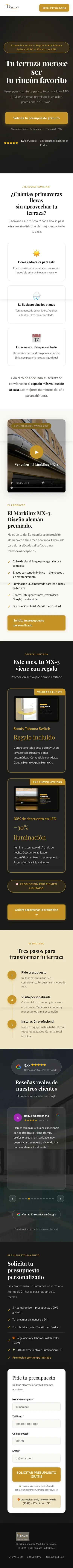 Landing: versión de móvil